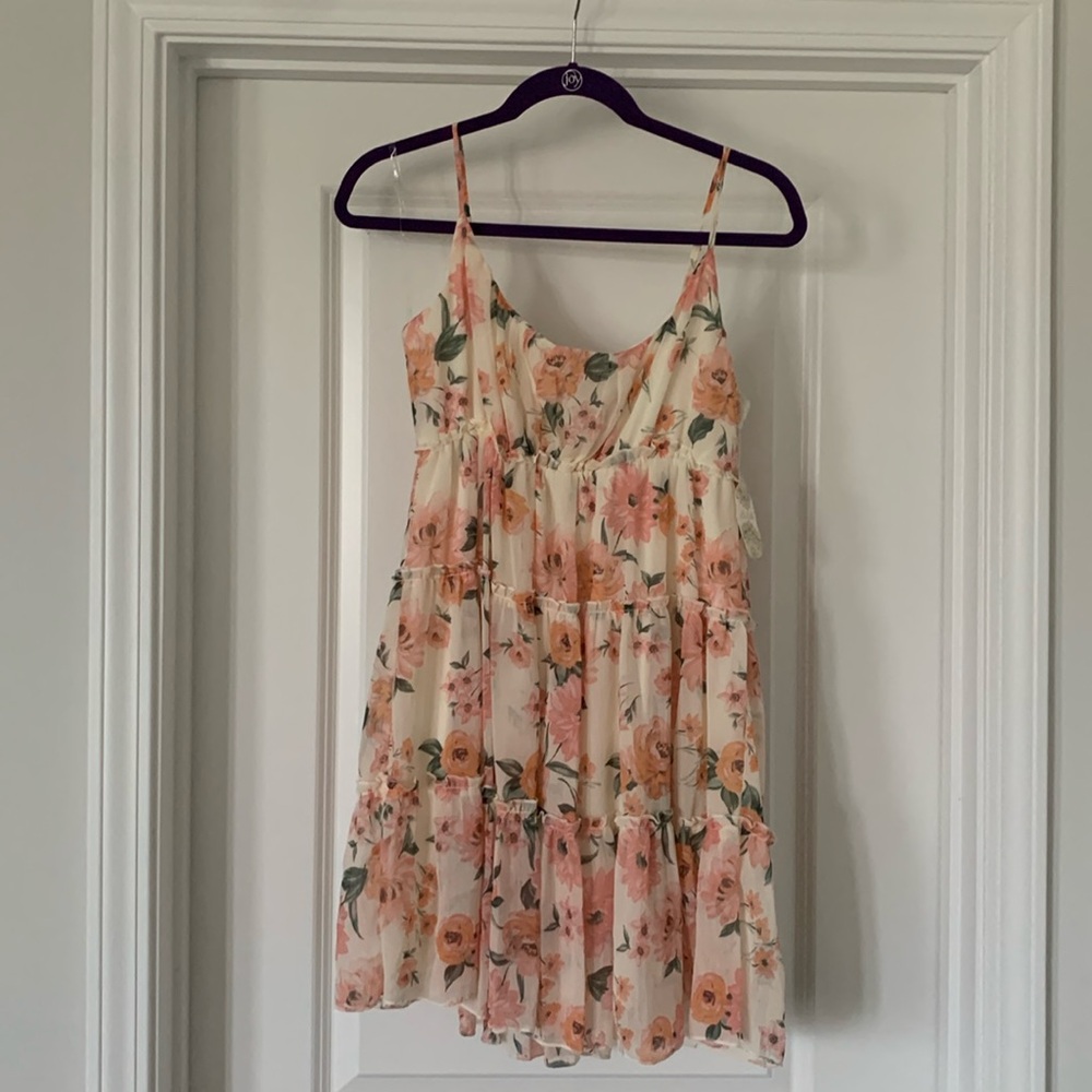 NWT Altar’d State Pink/Orange Floral Dress Size: L